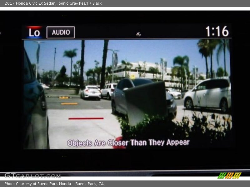 Sonic Gray Pearl / Black 2017 Honda Civic EX Sedan