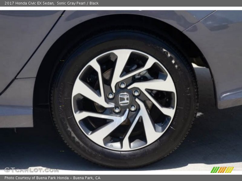 Sonic Gray Pearl / Black 2017 Honda Civic EX Sedan