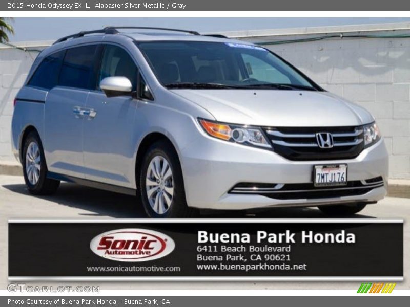Alabaster Silver Metallic / Gray 2015 Honda Odyssey EX-L