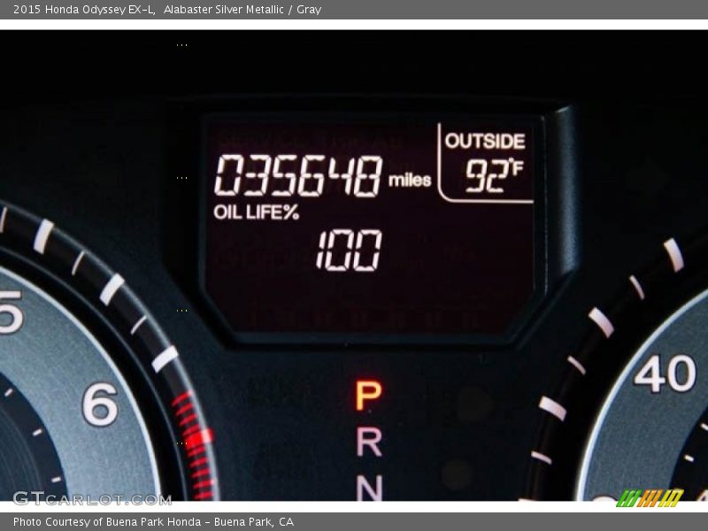 Alabaster Silver Metallic / Gray 2015 Honda Odyssey EX-L