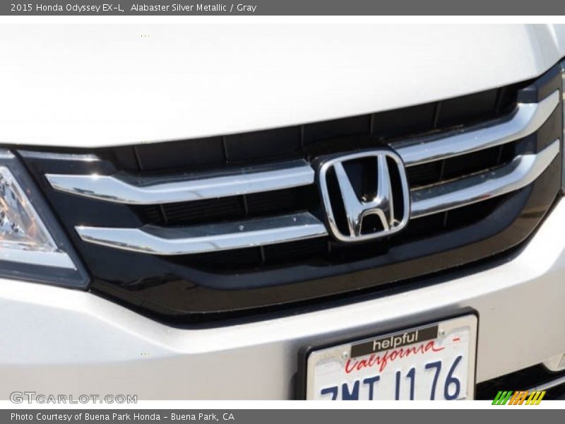 Alabaster Silver Metallic / Gray 2015 Honda Odyssey EX-L