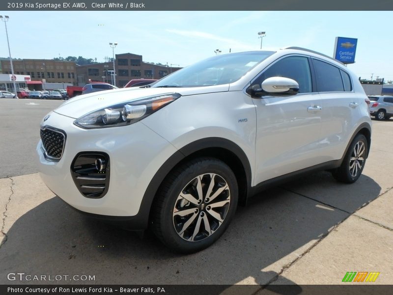 Clear White / Black 2019 Kia Sportage EX AWD