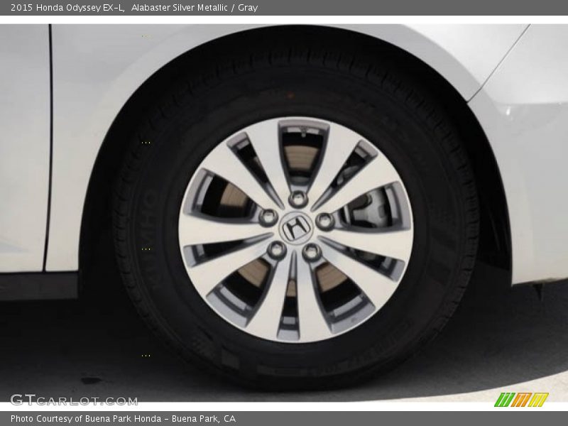 Alabaster Silver Metallic / Gray 2015 Honda Odyssey EX-L