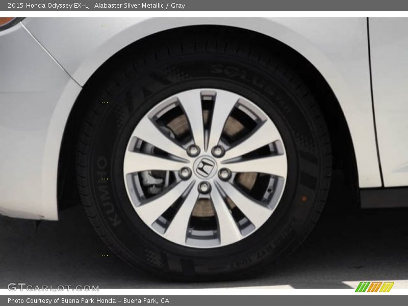 Alabaster Silver Metallic / Gray 2015 Honda Odyssey EX-L