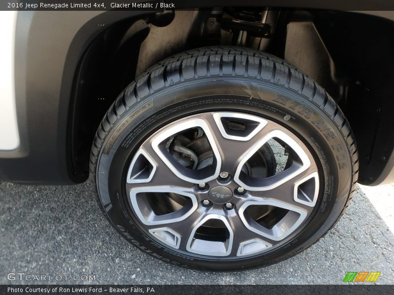 Glacier Metallic / Black 2016 Jeep Renegade Limited 4x4