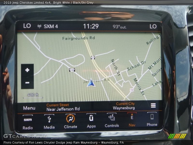 Bright White / Black/Ski Grey 2019 Jeep Cherokee Limited 4x4