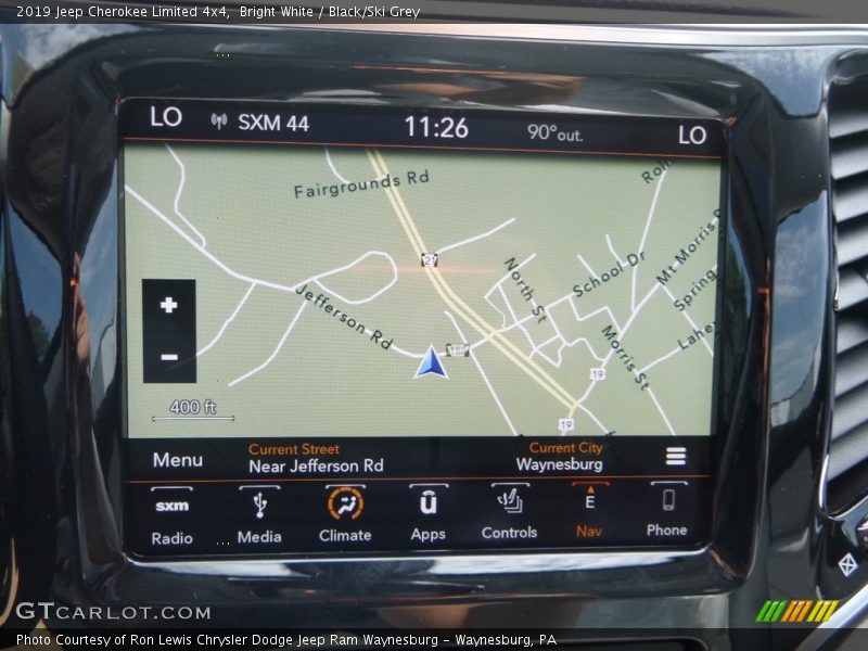 Bright White / Black/Ski Grey 2019 Jeep Cherokee Limited 4x4