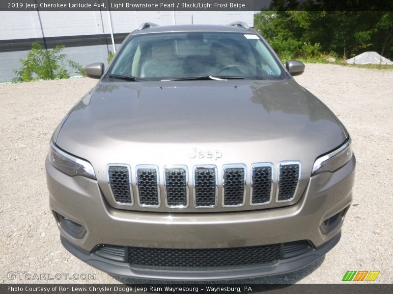 Light Brownstone Pearl / Black/Light Frost Beige 2019 Jeep Cherokee Latitude 4x4