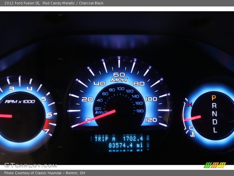 Red Candy Metallic / Charcoal Black 2012 Ford Fusion SE