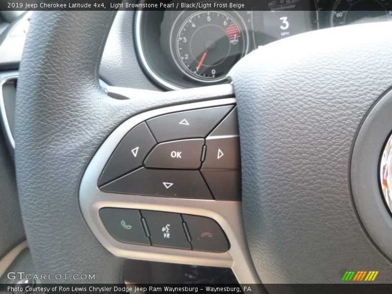 Light Brownstone Pearl / Black/Light Frost Beige 2019 Jeep Cherokee Latitude 4x4