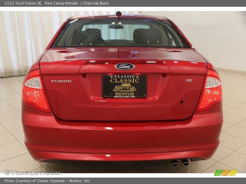 Red Candy Metallic / Charcoal Black 2012 Ford Fusion SE