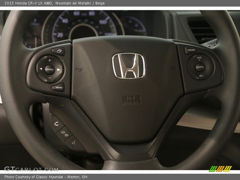 Mountain Air Metallic / Beige 2015 Honda CR-V LX AWD