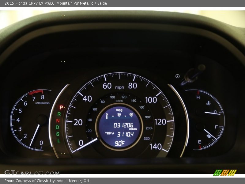 Mountain Air Metallic / Beige 2015 Honda CR-V LX AWD