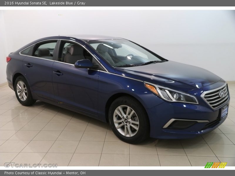 Lakeside Blue / Gray 2016 Hyundai Sonata SE