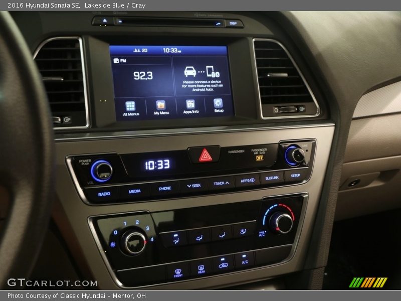 Lakeside Blue / Gray 2016 Hyundai Sonata SE
