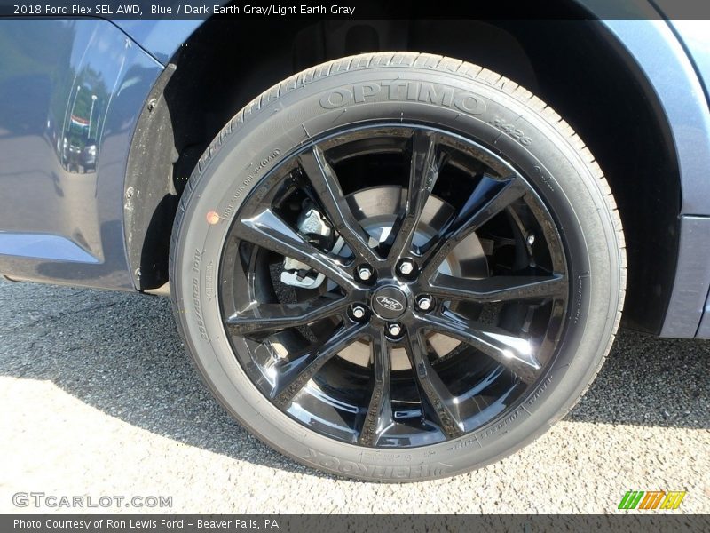 Blue / Dark Earth Gray/Light Earth Gray 2018 Ford Flex SEL AWD