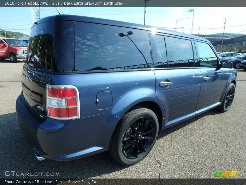Blue / Dark Earth Gray/Light Earth Gray 2018 Ford Flex SEL AWD