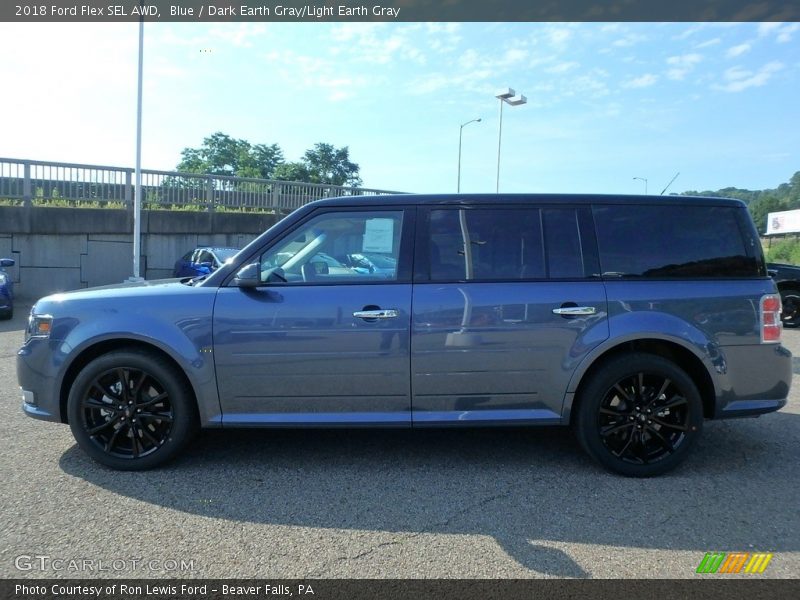 Blue / Dark Earth Gray/Light Earth Gray 2018 Ford Flex SEL AWD