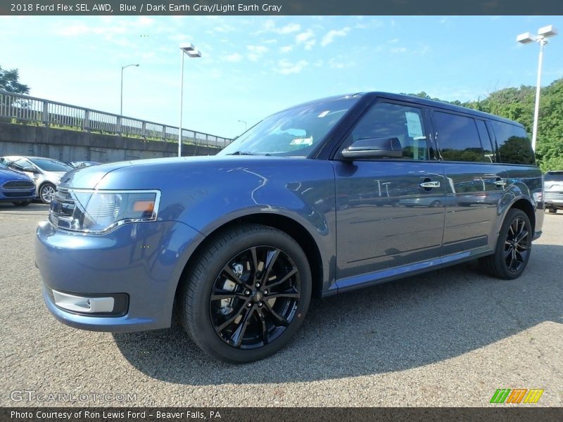 Blue / Dark Earth Gray/Light Earth Gray 2018 Ford Flex SEL AWD