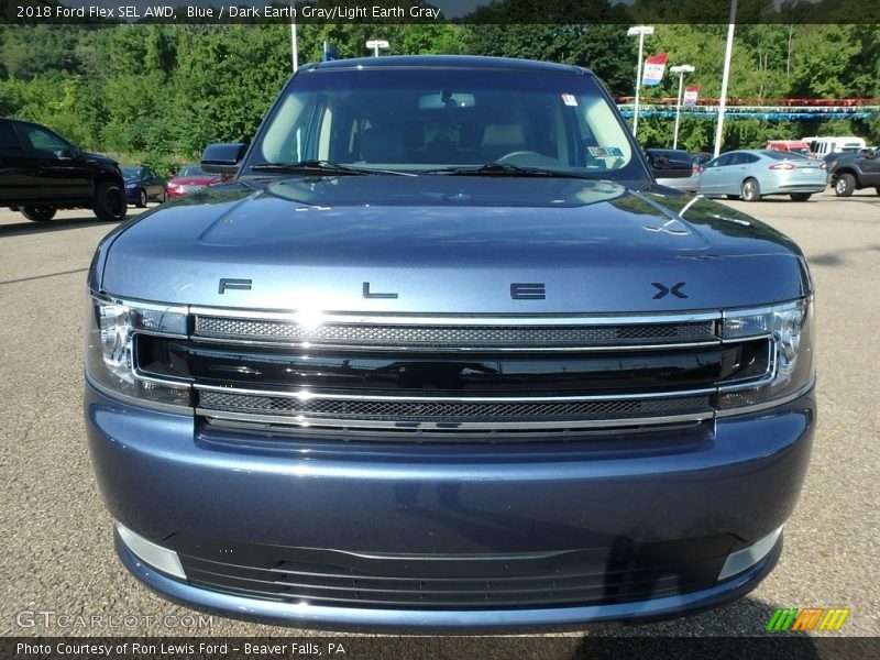 Blue / Dark Earth Gray/Light Earth Gray 2018 Ford Flex SEL AWD