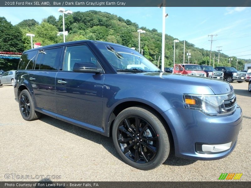 Blue / Dark Earth Gray/Light Earth Gray 2018 Ford Flex SEL AWD