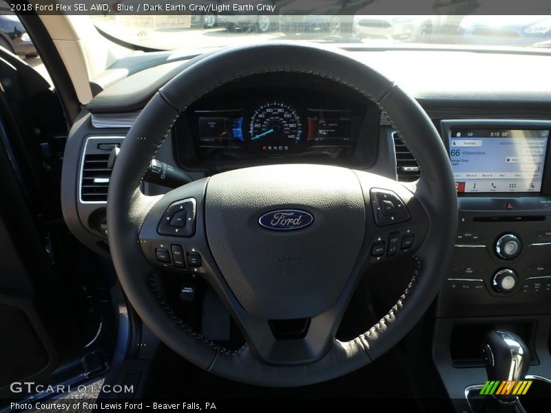 Blue / Dark Earth Gray/Light Earth Gray 2018 Ford Flex SEL AWD