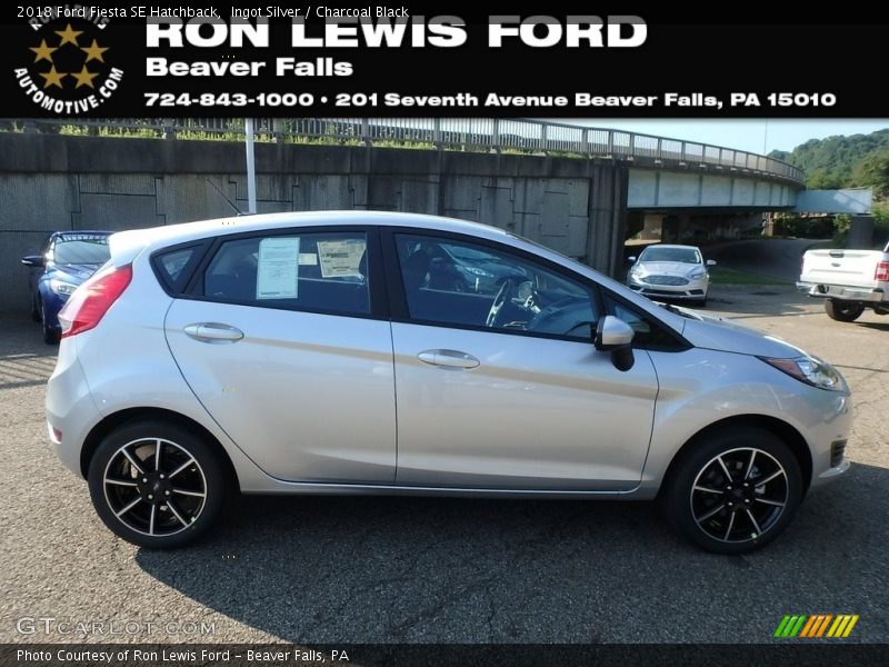 Ingot Silver / Charcoal Black 2018 Ford Fiesta SE Hatchback