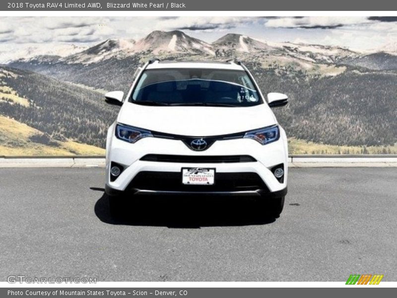 Blizzard White Pearl / Black 2018 Toyota RAV4 Limited AWD