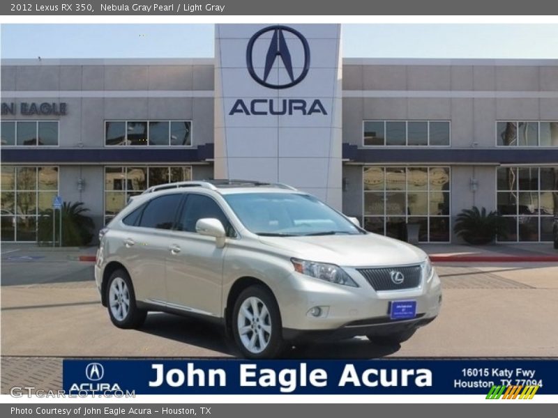 Nebula Gray Pearl / Light Gray 2012 Lexus RX 350