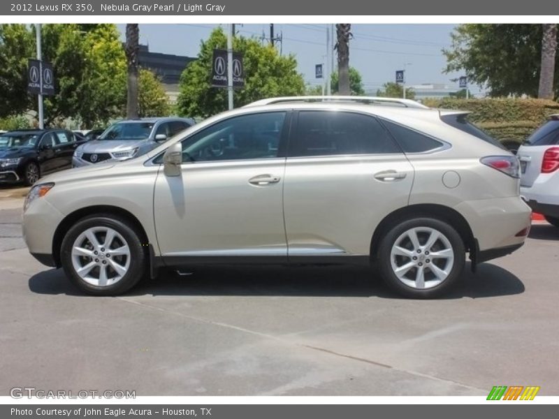 Nebula Gray Pearl / Light Gray 2012 Lexus RX 350