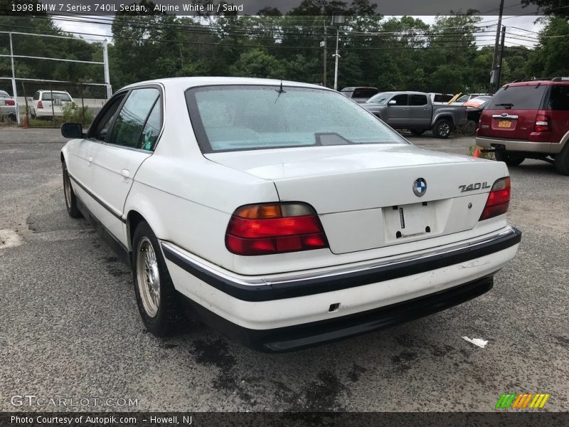 Alpine White III / Sand 1998 BMW 7 Series 740iL Sedan