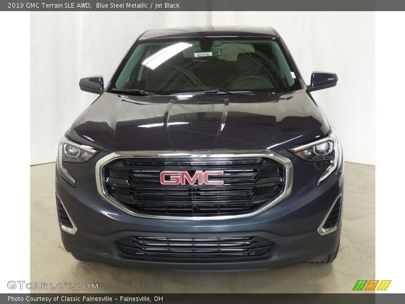 Blue Steel Metallic / Jet Black 2019 GMC Terrain SLE AWD