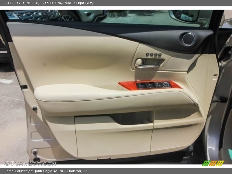 Nebula Gray Pearl / Light Gray 2012 Lexus RX 350