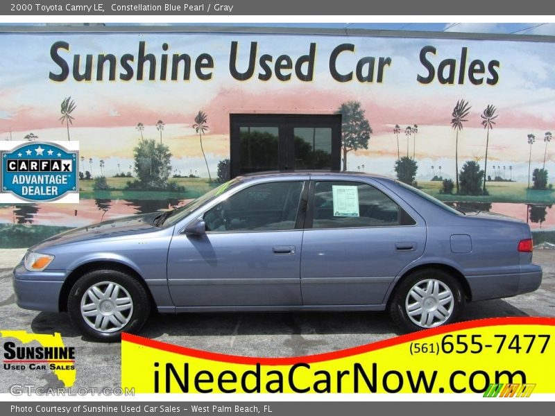 Constellation Blue Pearl / Gray 2000 Toyota Camry LE