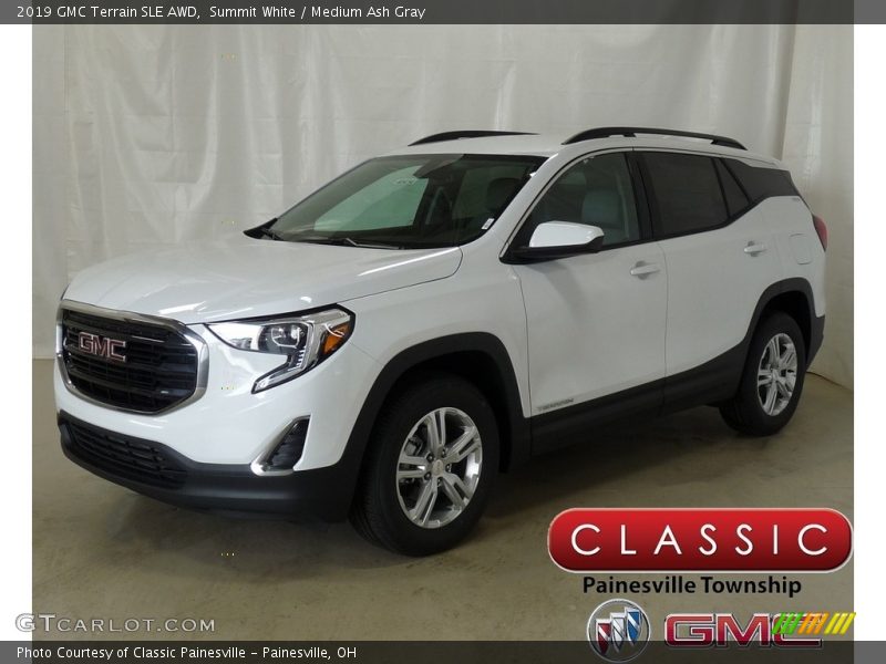 Summit White / Medium Ash Gray 2019 GMC Terrain SLE AWD