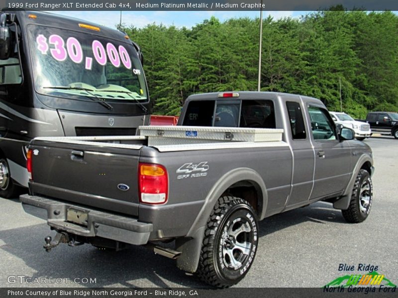 Medium Platinum Metallic / Medium Graphite 1999 Ford Ranger XLT Extended Cab 4x4