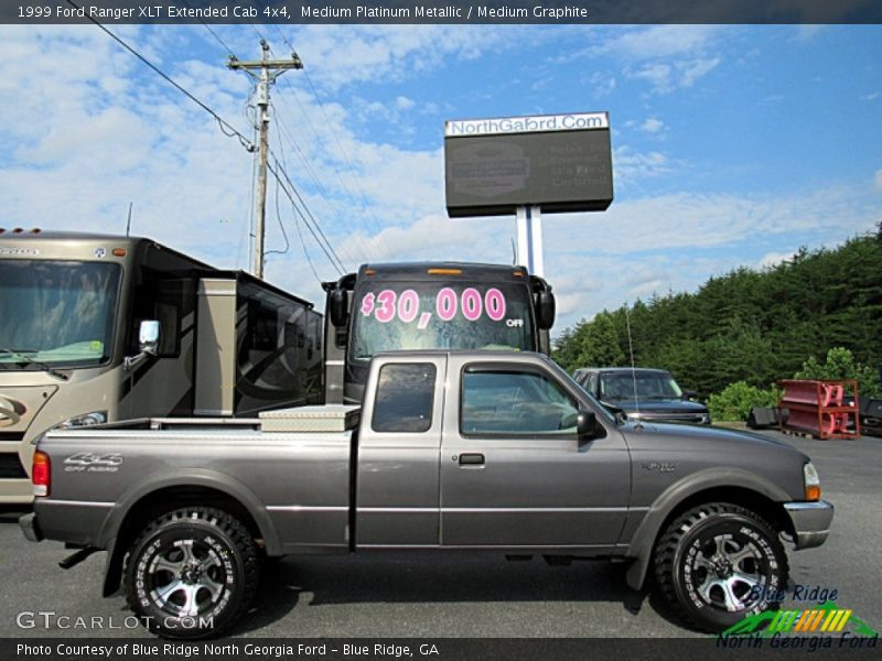 Medium Platinum Metallic / Medium Graphite 1999 Ford Ranger XLT Extended Cab 4x4