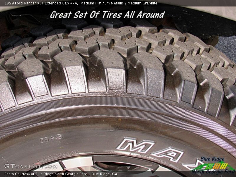 Medium Platinum Metallic / Medium Graphite 1999 Ford Ranger XLT Extended Cab 4x4