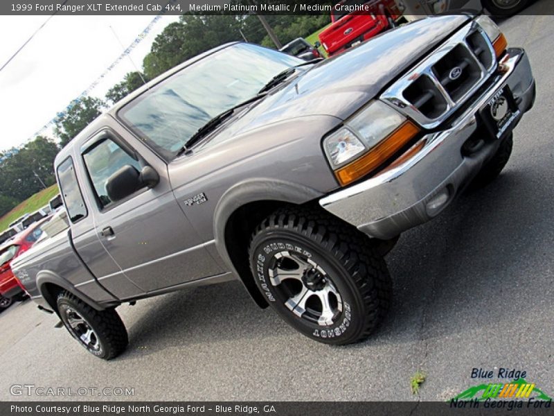 Medium Platinum Metallic / Medium Graphite 1999 Ford Ranger XLT Extended Cab 4x4