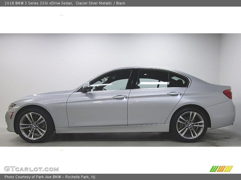 Glacier Silver Metallic / Black 2018 BMW 3 Series 330i xDrive Sedan