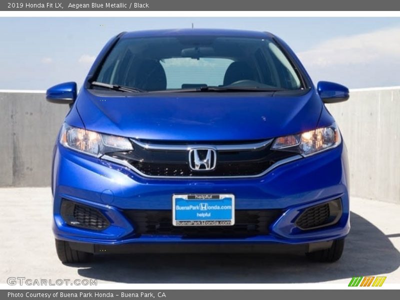 Aegean Blue Metallic / Black 2019 Honda Fit LX