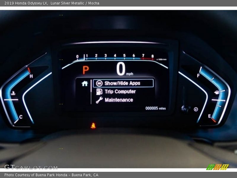 Lunar Silver Metallic / Mocha 2019 Honda Odyssey LX