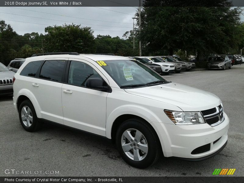 Vice White / Black 2018 Dodge Journey SE