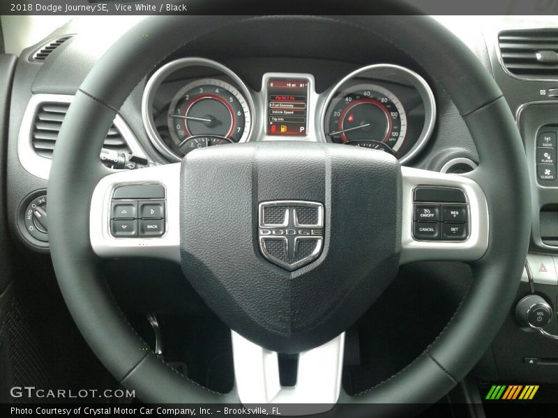 Vice White / Black 2018 Dodge Journey SE