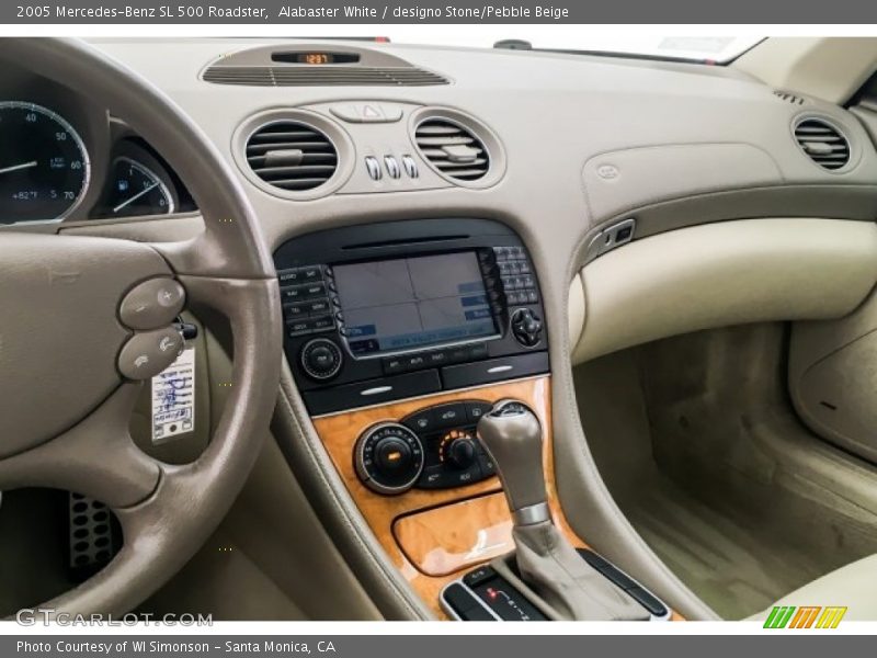Alabaster White / designo Stone/Pebble Beige 2005 Mercedes-Benz SL 500 Roadster