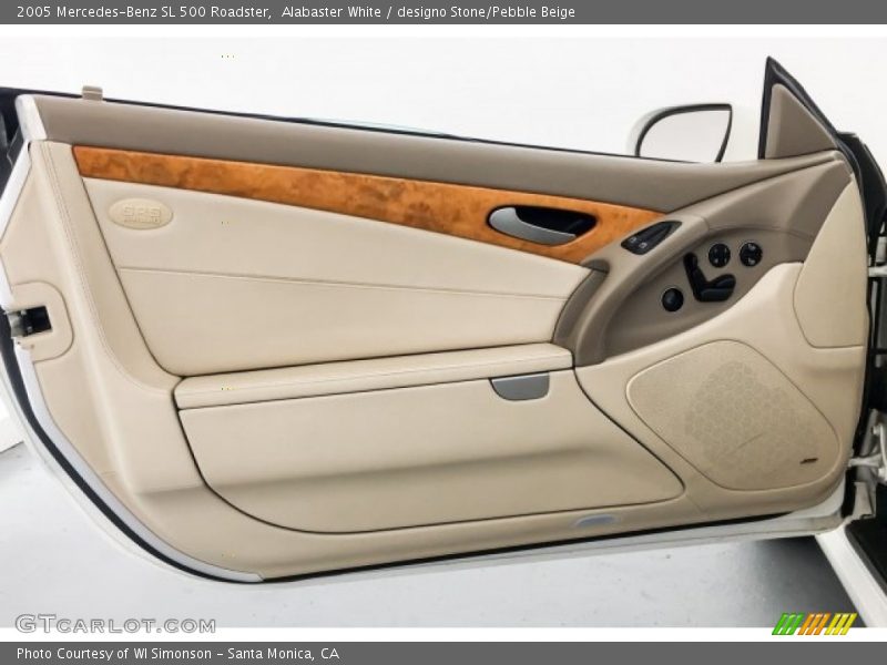 Alabaster White / designo Stone/Pebble Beige 2005 Mercedes-Benz SL 500 Roadster