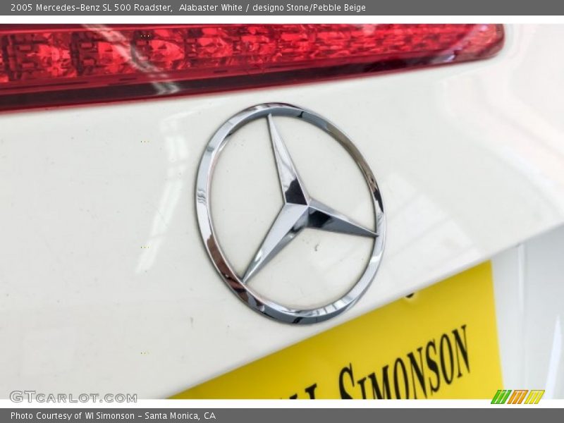 Alabaster White / designo Stone/Pebble Beige 2005 Mercedes-Benz SL 500 Roadster