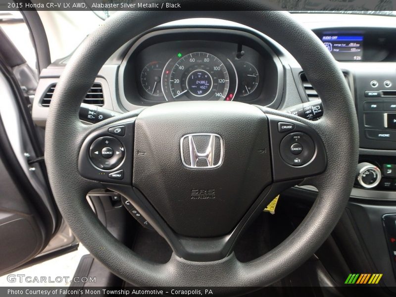 Alabaster Silver Metallic / Black 2015 Honda CR-V LX AWD