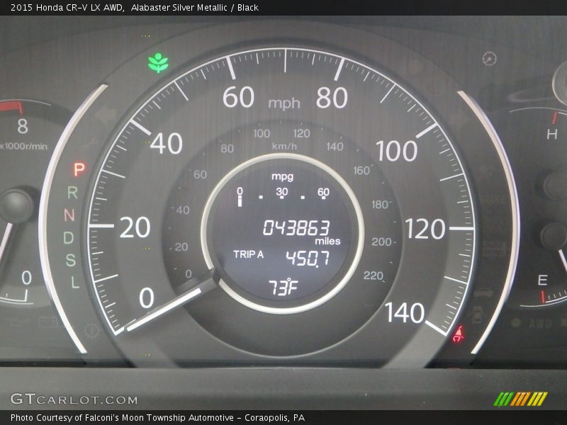 Alabaster Silver Metallic / Black 2015 Honda CR-V LX AWD
