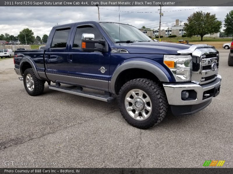 Dark Blue Pearl Metallic / Black Two Tone Leather 2011 Ford F250 Super Duty Lariat Crew Cab 4x4